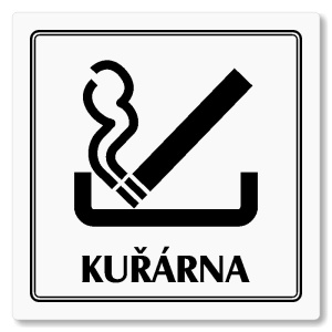 Kuřárna, 100x100mm, bílá, Utah